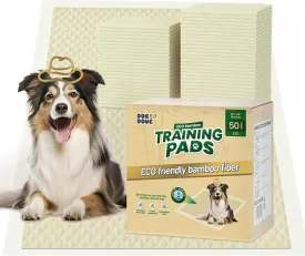 50-Count 30"x36" XXL Puppy Pads Disposable Pee Pads for Dogs Extra Large Super Absorbent Bamboo Training Pads Deodorizing & Leak-Proof with Adhesive Tabs