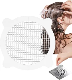 50pcs Disposable Shower Hair Catcher, Sewer Hair Catcher Mesh Sticker Filter for Bathroom, Laundry, Tub, Kitchen, Sink for Human and Pet Hair