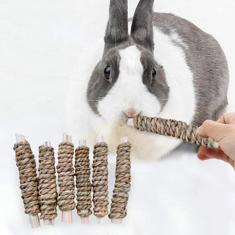 6pcs Small Animals Chew Toys, Wood Molar Toy