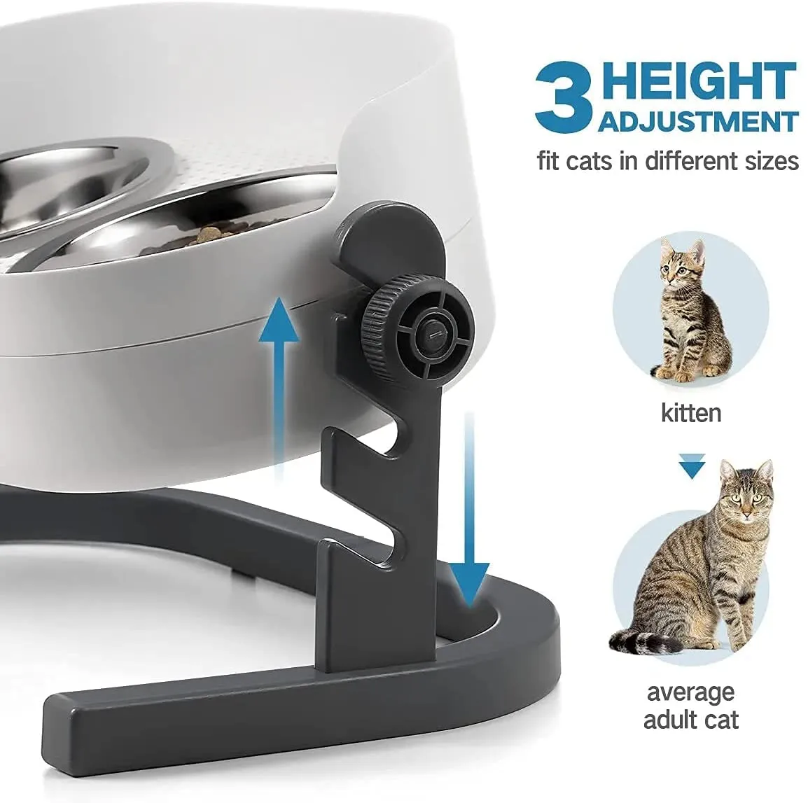 All for Paws 3 In 1 Elevated Double Dinner - S