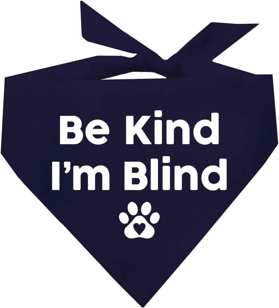 Be Kind I'm Blind Dog Bandana (Navy, OS 352)