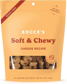 Bocce's Bakery Oven Baked Cheese Recipe Treats for Dogs, Wheat-Free Everyday Dog Treats, Made with Real Ingredients, Baked in The USA, All-Natural Soft & Chewy Cookies, Cheese, 6 oz