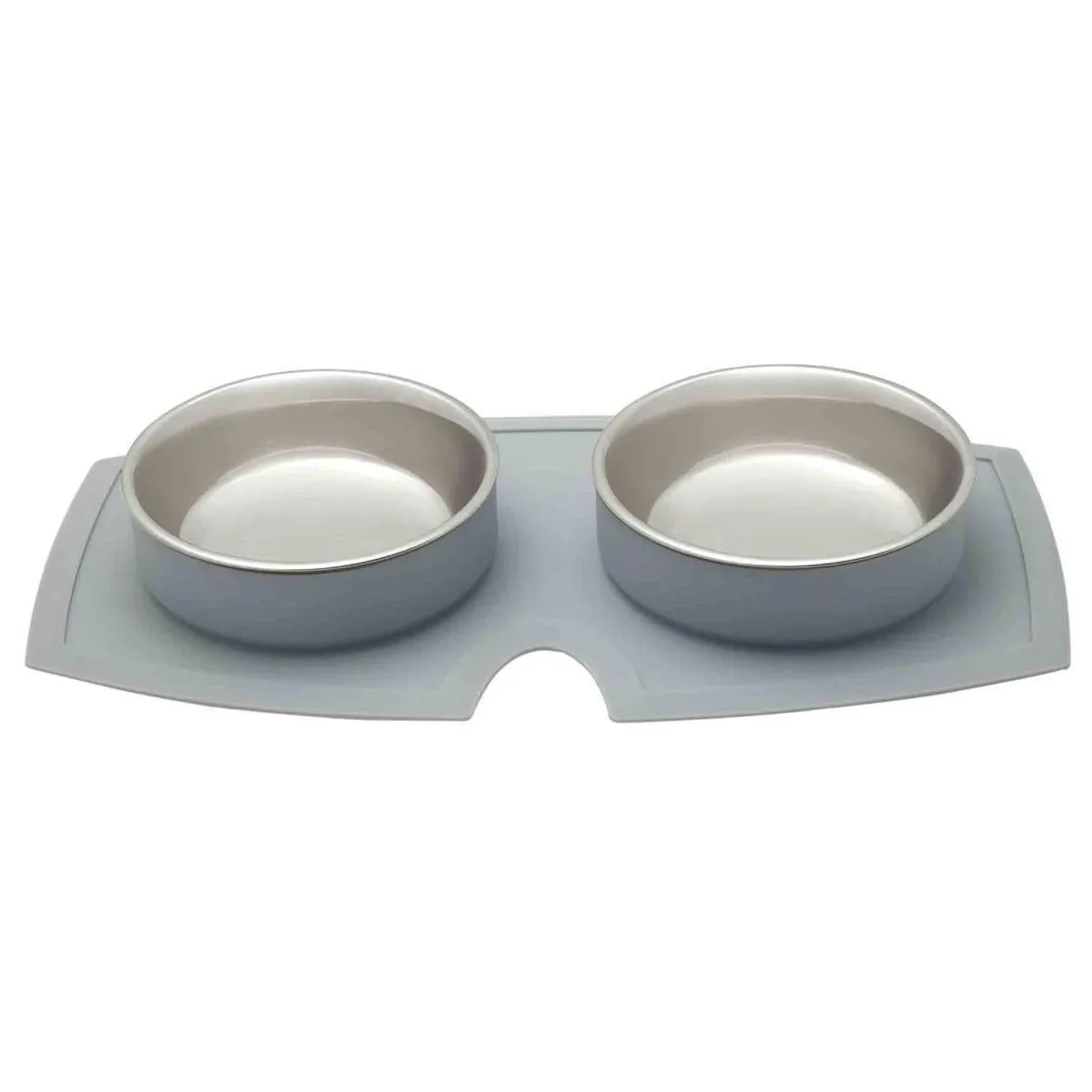Buddy & Belle Double Silicone Bowls Grey