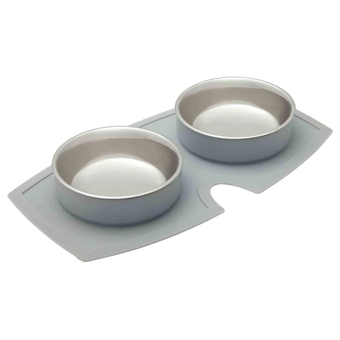 Buddy & Belle Double Silicone Bowls Grey