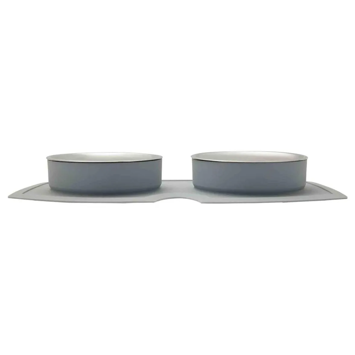 Buddy & Belle Double Silicone Bowls Grey