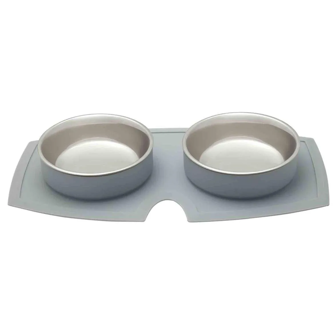 Buddy & Belle Double Silicone Bowls Grey