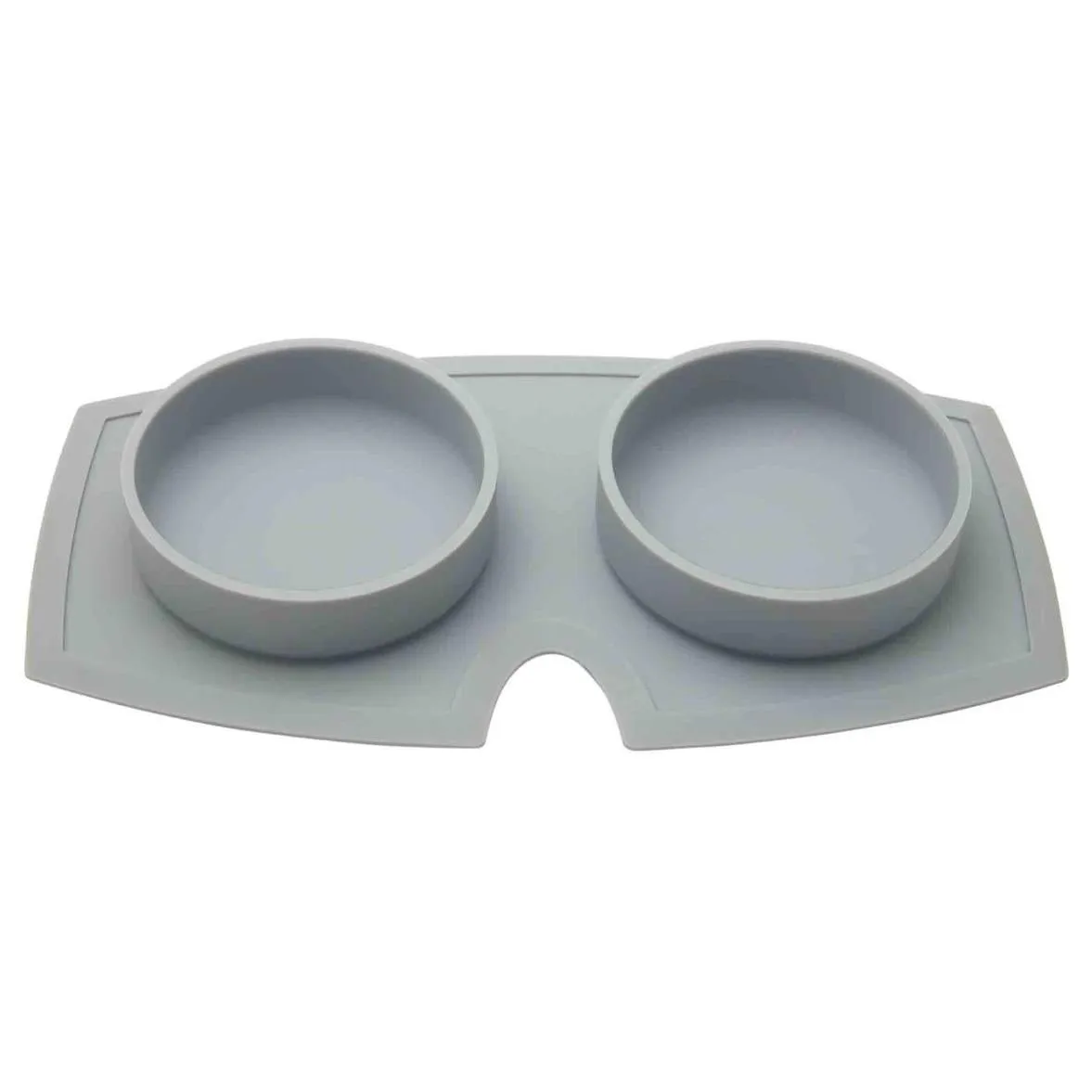 Buddy & Belle Double Silicone Bowls Grey