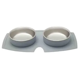 Buddy & Belle Double Silicone Bowls Grey