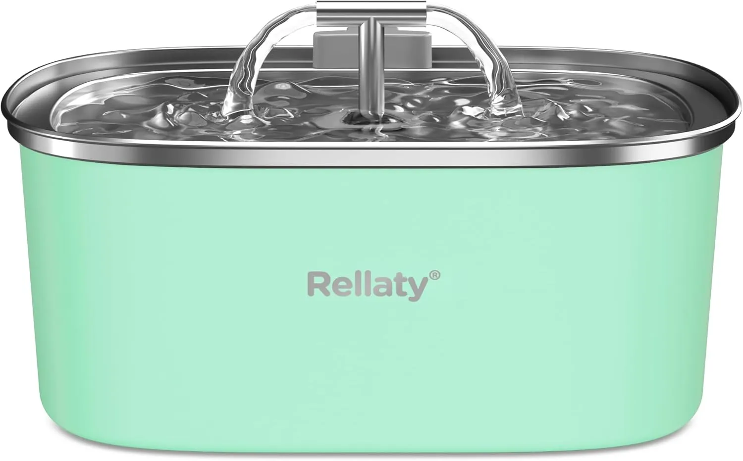 Cat Water Fountain Stainless Steel (Pet Fountain - Green)