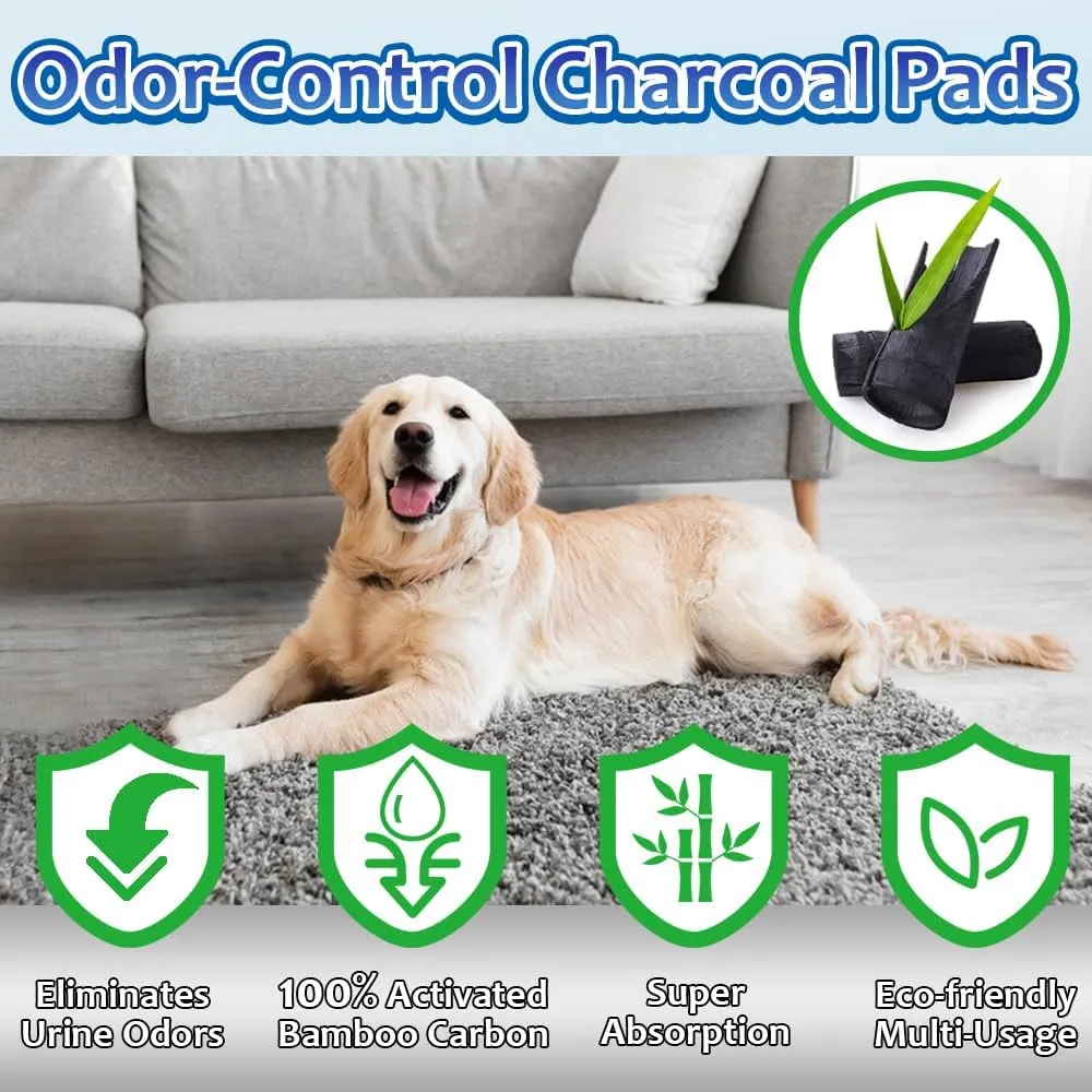 Charcoal Dog Pee Pads Extra Large 28x34, Puppy Pads XL 30 Count, Disposable Urine Bed Sheets for Doggy, X-Large Potty Piddle Underpads, Training Liners for Housebreaking