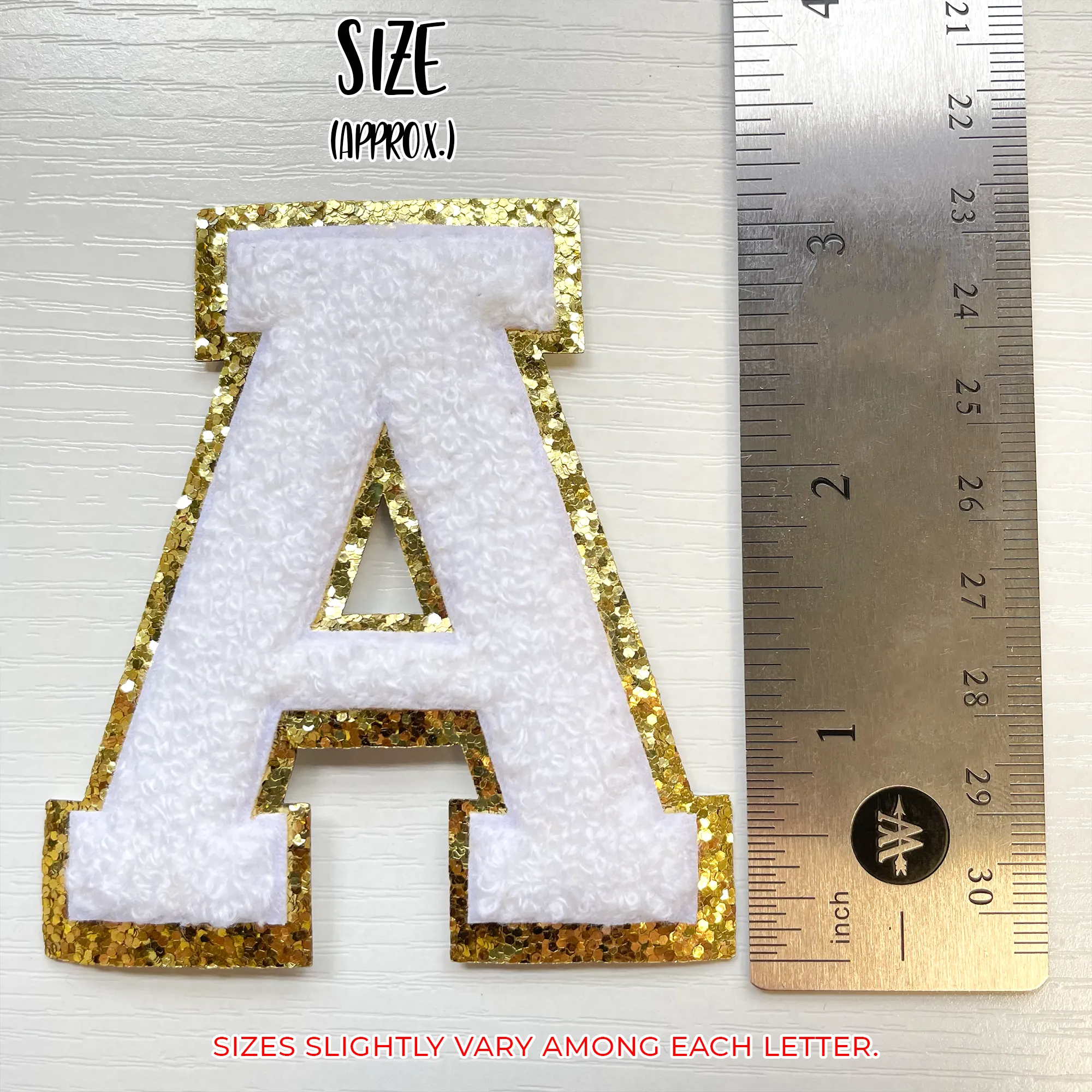 Chenille Greek Letter Iron-On Patches