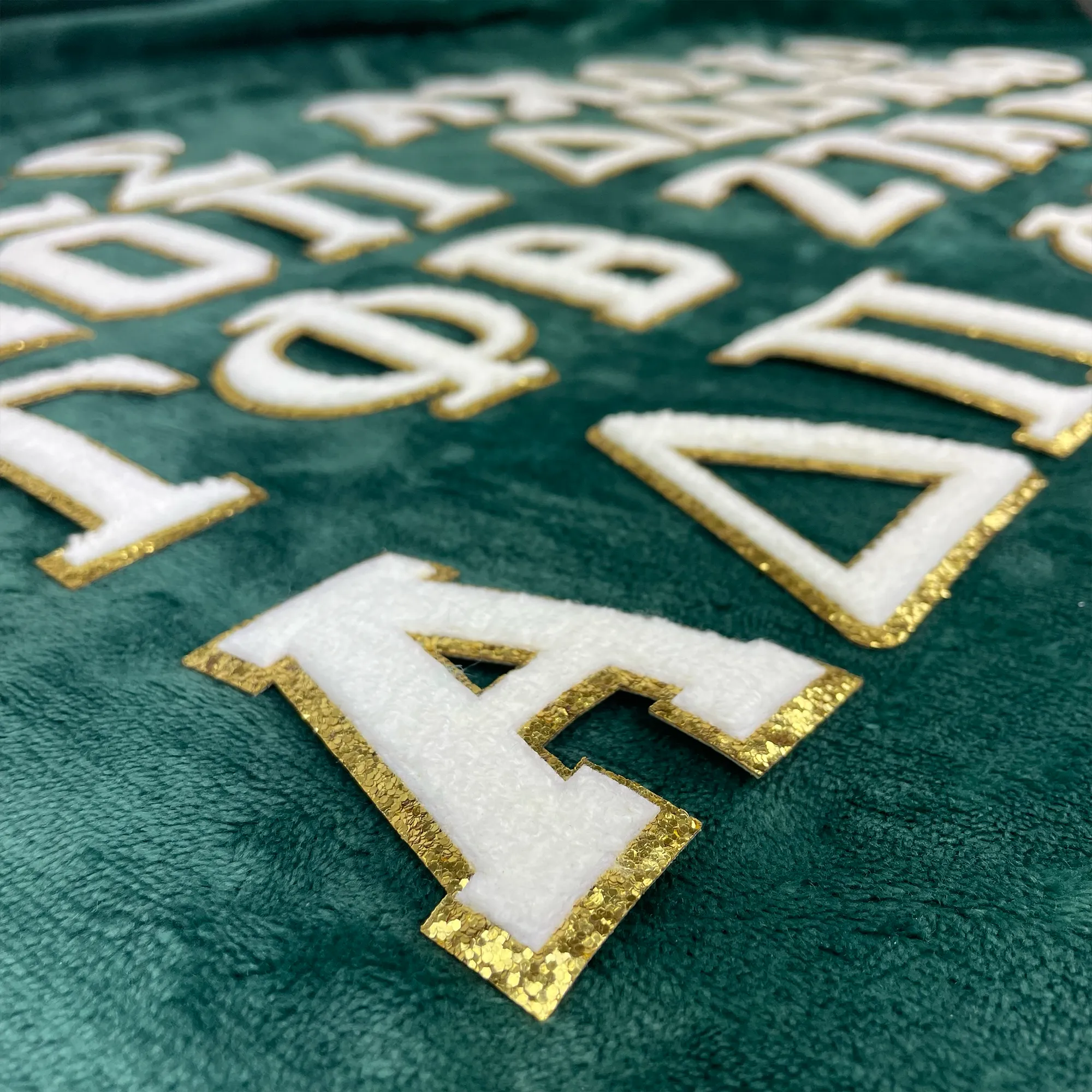 Chenille Greek Letter Iron-On Patches