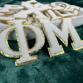 Chenille Greek Letter Iron-On Patches