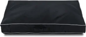 Chinchilla Waterproof Heavy Dog Bed Cover Washable, with Zipper Opening Fillable Universal Dog Bed Replacement Cover.Cover Only (Large, Black)