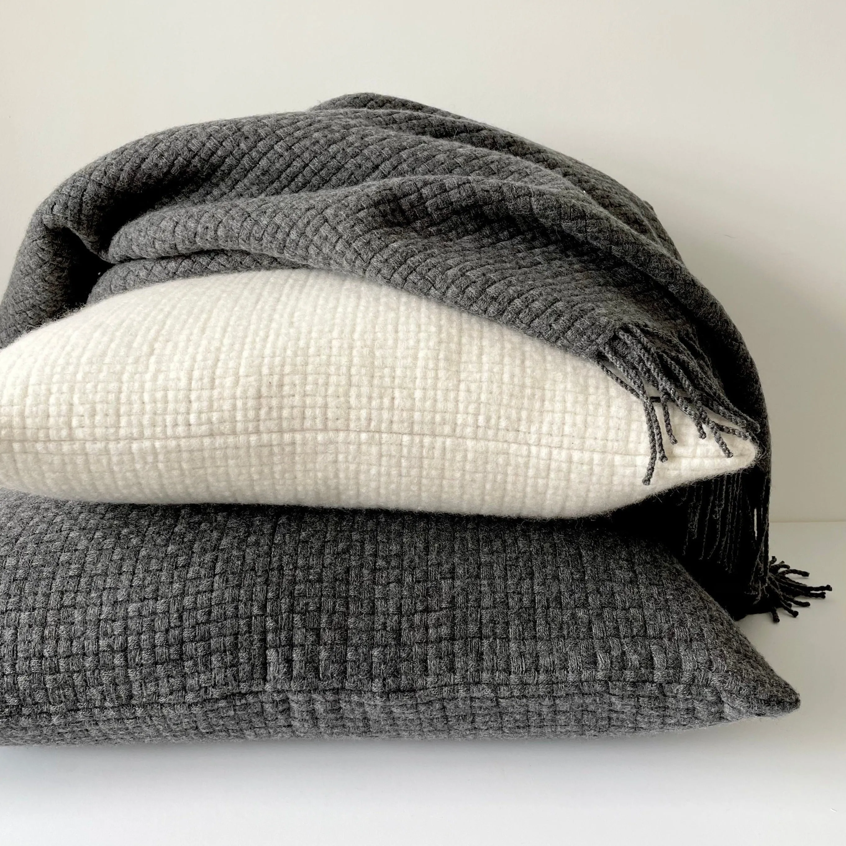 Cocoon Cashmere Merino Cushion - Grey