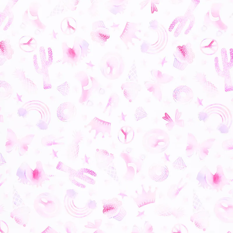 Cuddle® Digital Prints - Girls Rule Hot Pink 60" Minky Yardage