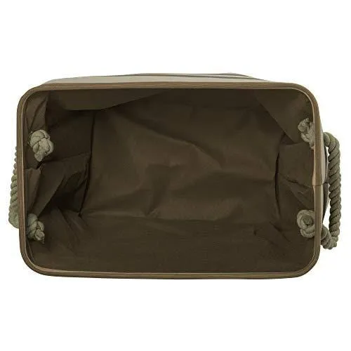 DII Bone Dry Large Rectangle Pet Toy and Accessory Storage Bin, 17.75x12x15", Collapsible Organizer Storage Basket for Home Décor, Pet Toy, Blankets, Leashes and Food-Brown Stripes