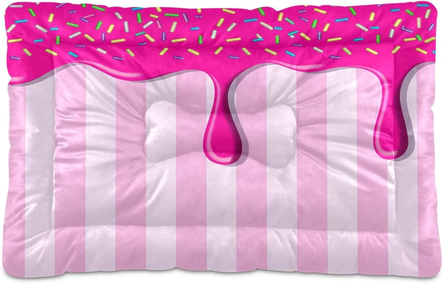 Dripping Candy Outdoor Dog Bed for Small Dogs Washable Waterproof Travel Pet Bed Mat Portable Cat Bed with Non-Slip Bottom for Indoor and Sleeping 18 x 24 Inch