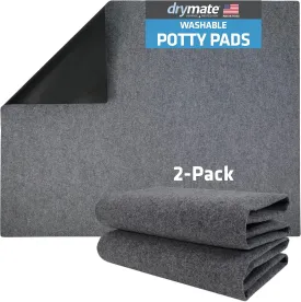 Drymate Washable Pee Pads for Dogs (2-Pack), Waterproof, Absorbent, Non-Slip, Reusable Pet Training Potty Puppy Mats, Housebreaking, Incontinence Bed Pads, Crate/Kennel (USA Made) (Large, 29 x 36)