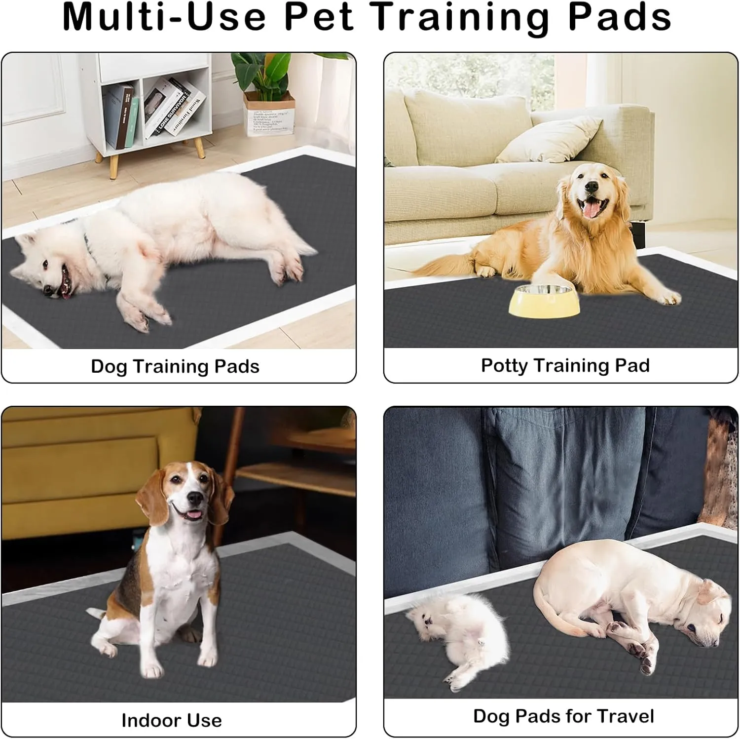 ELEGX 48"x36" Extra Large 180 Pcs Odor-Control Super Absorbency Charcoal Pee Pads for Dogs,Leak-Proof Pet Training Pee Pads,Thicken Disposable Potty Pads Puppy Training Pads for Cats Rabbits