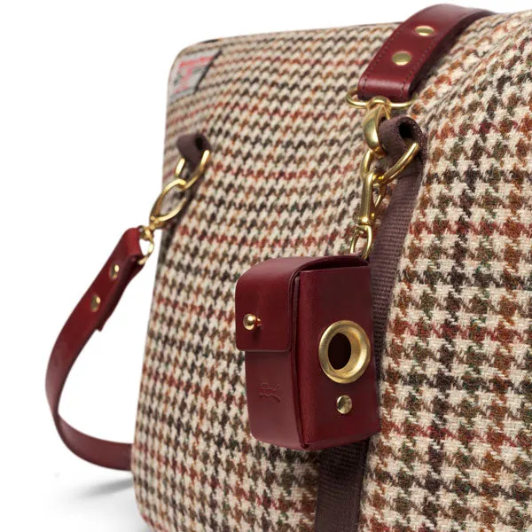 Elsdale Brown Check Harris Tweed Luxury Dog Carrier and Travel Bed