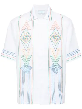 embroidered short-sleeve shirt