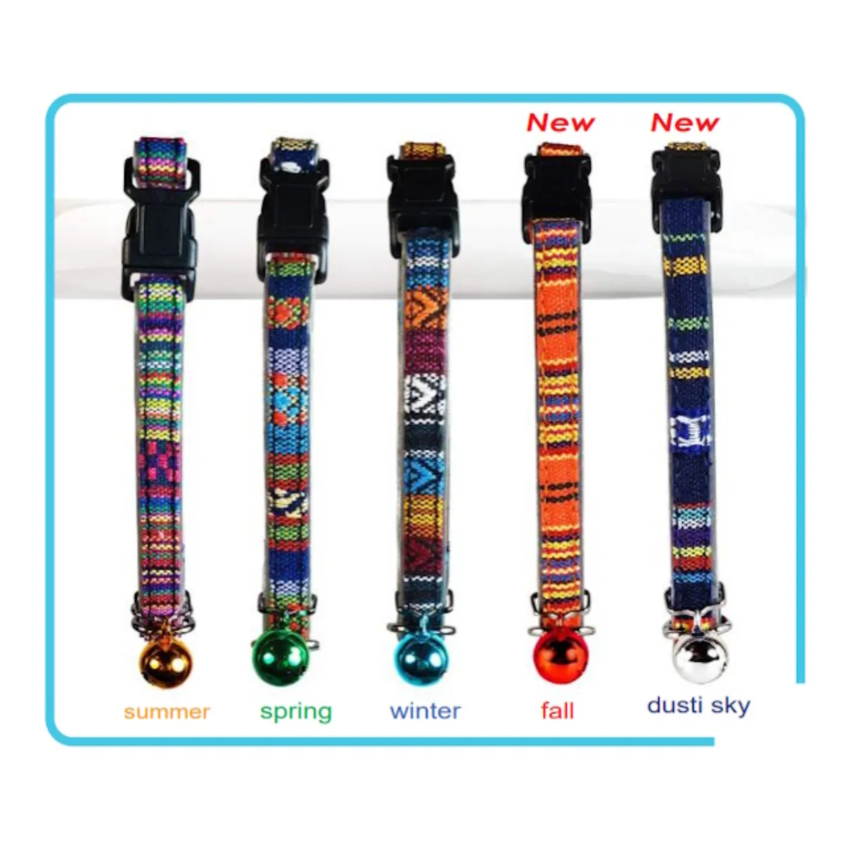 Goli Design Polyester Tapestri Dusti Sky Reflective Cat Collar 7.25"