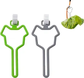 Hands Free Dog Poop Bag Holder for Leash, Adjustable Waste Bag Carrier & Dispenser - Universal Fit for Any Leash, Dog Walking Essentials, Gray and Green