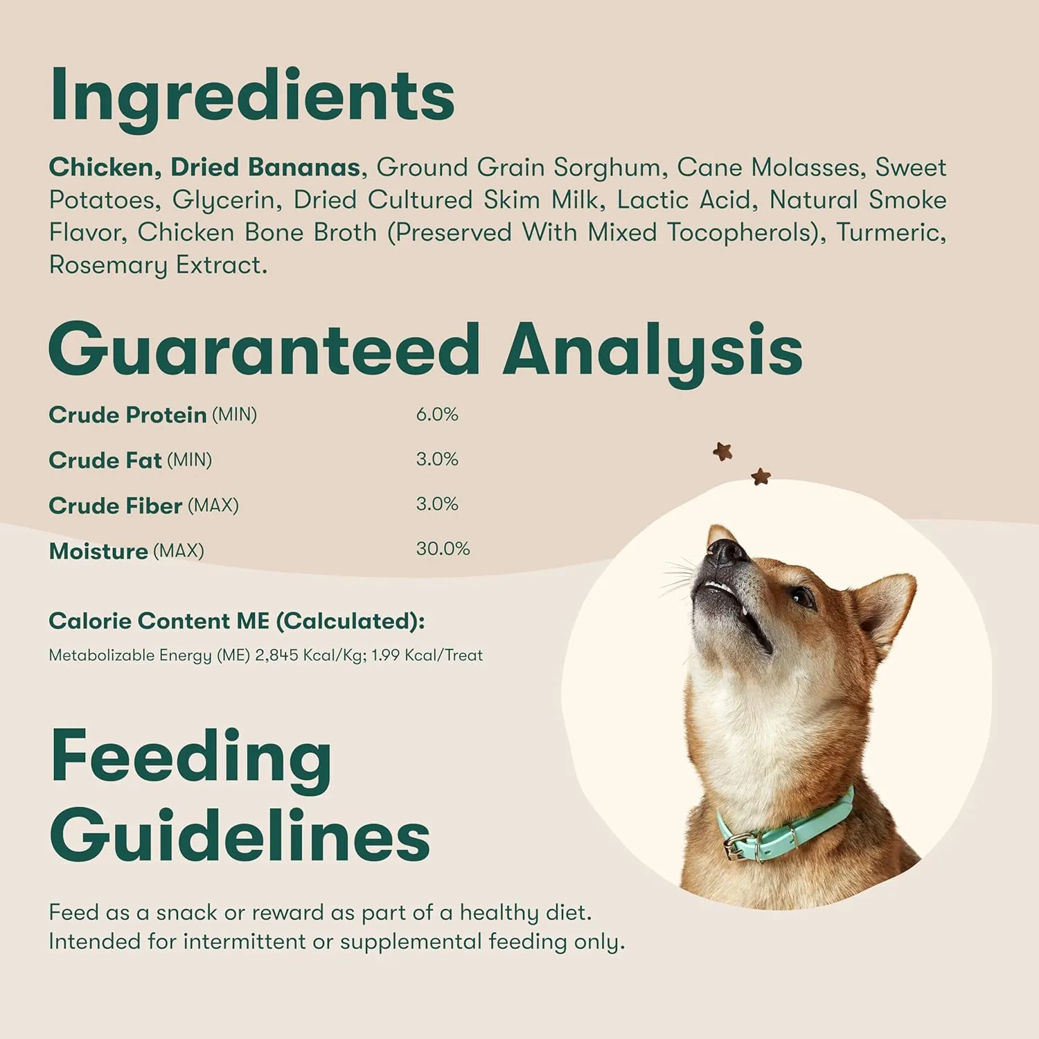Jinx Chicken & Banana Training Treats for Dogs and Puppies, Low-Calorie, All Natural, Slow-Smoked Real Chicken, No Fillers 4oz