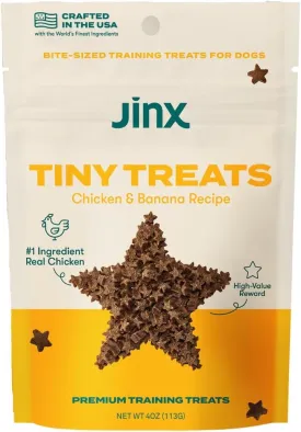 Jinx Chicken & Banana Training Treats for Dogs and Puppies, Low-Calorie, All Natural, Slow-Smoked Real Chicken, No Fillers 4oz