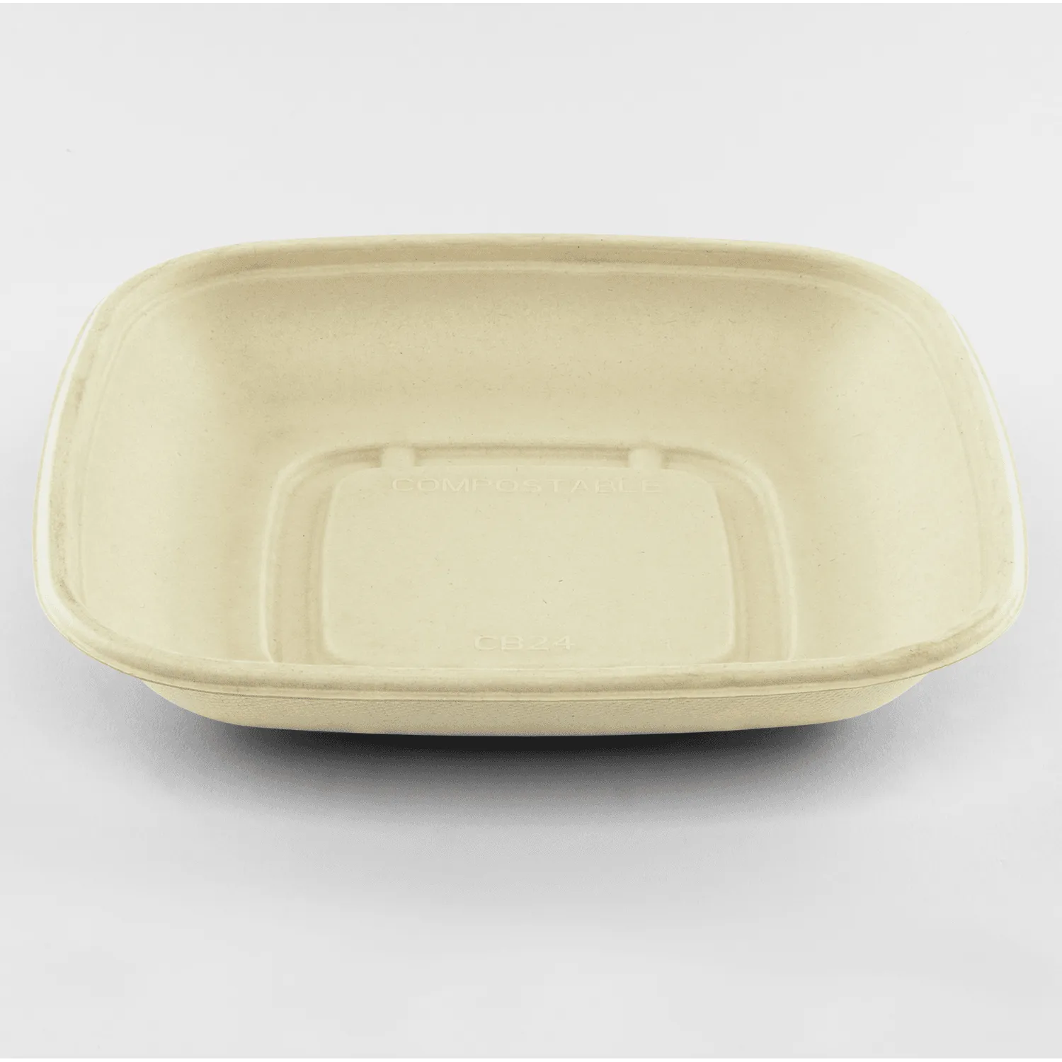 Karat Earth 24oz PFAS Free Bagasse Square Bowl, Natural - 300 pcs