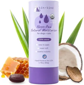 kin kind Organic Dog and Cat Nose and Paw Balm Stick - 1.76oz Shea Butter - Dog Accessories, Dog Supplies