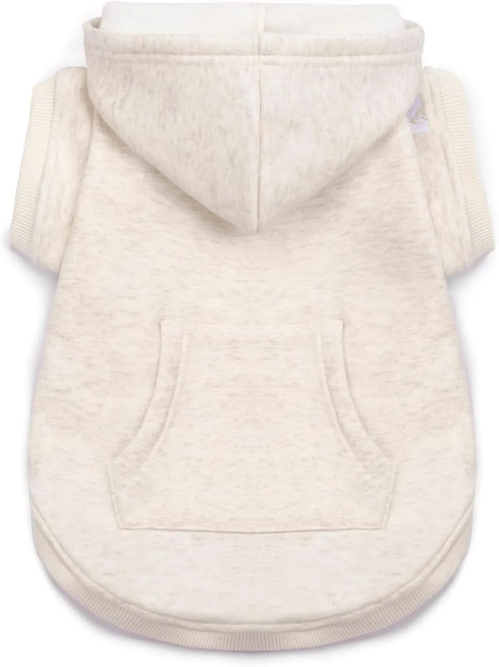 Koneseve Dog Hoodie Fleece, Cat Sweater Warm with Pocket - Soft Clothes for Daily Wear, Basic Hooded Sweatshirts, Winter Coat Clothing, Comfort Tee Shirt Fit for All Breeds Pet - Beige - 5XL