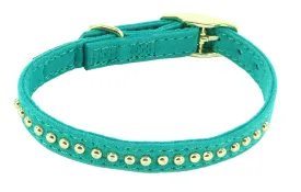 Li'l Pals Dog Collar B'DzzldVlvt Teal Pt X-Sm 3/8"x6-8"