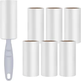 Lint Roller, Pet Hair Remover, 1 Lint Rollers and 6 Replacement Heads, 420 Sheets Super Sticky Hair Roller, Suitable for Collecting Hair from Sweaters, Shirts, Coats, Skirts, Carpets