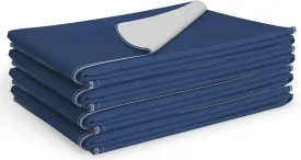 Medline Sofnit 300, Pack of 4 Large Washable Blue Underpads, 34x 36 for Use as Reusable Pet Pads, Reusable Bed Pads, Great for Dogs, Cats and Bunnies