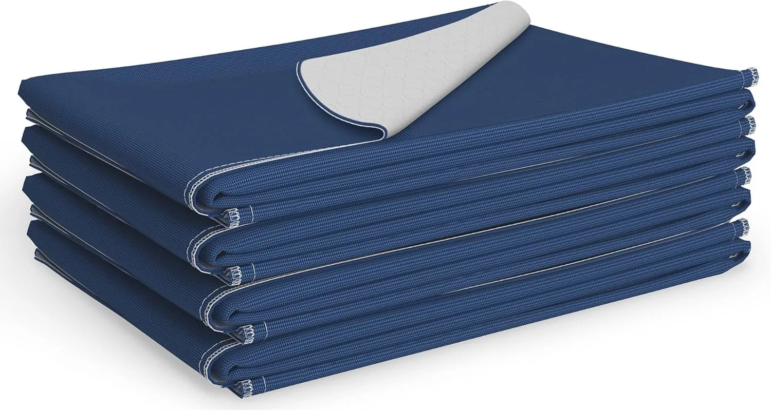 Medline Sofnit 300, Pack of 4 Large Washable Blue Underpads, 34x 36 for Use as Reusable Pet Pads, Reusable Bed Pads, Great for Dogs, Cats and Bunnies