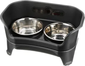 Neater Feeder Express Mess Proof Dog Bowls Elevated for Large and Medium Sized Dog, No Spill Raised Dog Food Bowl Stand, Stainless Steel Dog Food and Water Bowl Set, Elevated Dog Bowl, USA Made, Black