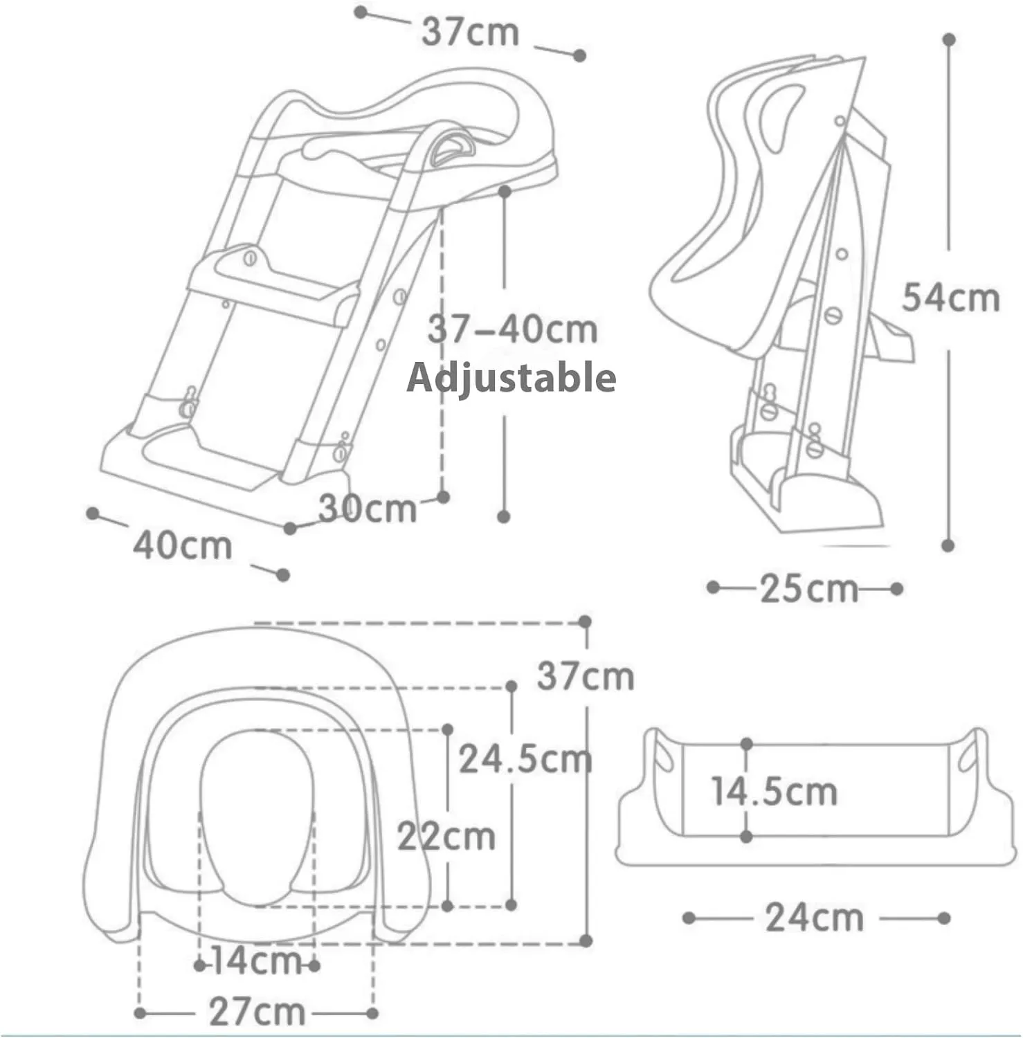 Non-Slip Potty Training Seat with Ladder, Ergonomic, Yellow