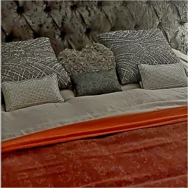 Orange Paisley Cotton Velvet Fully Lined Throw