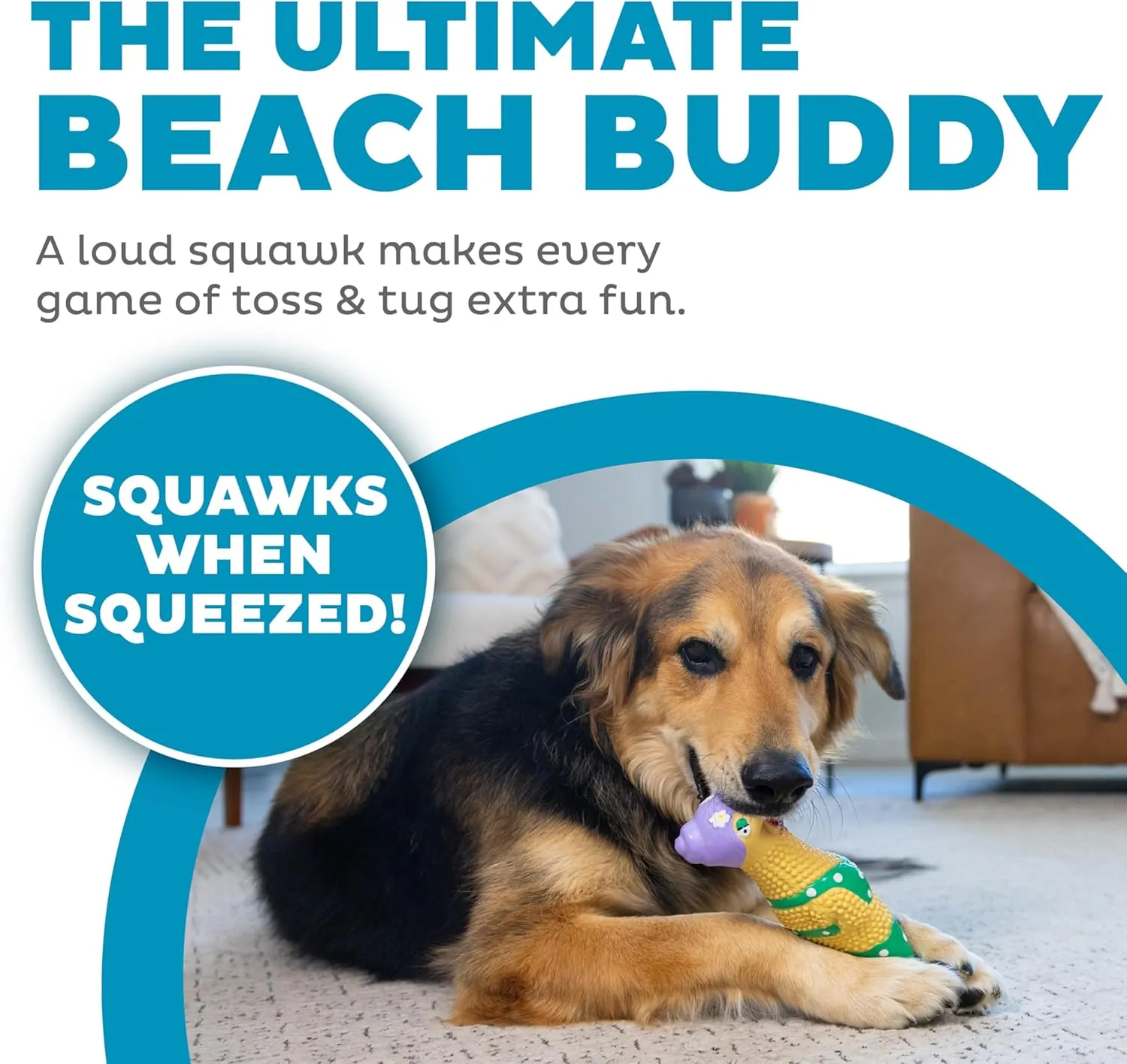 Outward Hound by Charming Pet Squawkers Grandma Hippie Chick Latex Squeaky Rubber Chicken Dog Toy, Funny Interactive Holiday Toy for Dogs, Large Size