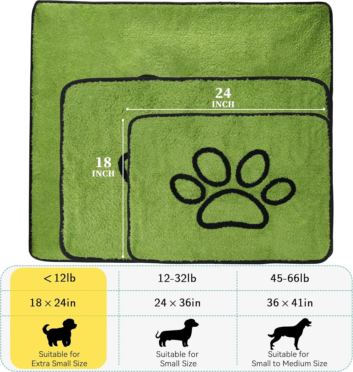 PatiencET Washable Pee Pads for Dogs, 18"x 24" Super Absorbent Embroidered Reusable Puppy Pads for Pet Training, Housebreaking and Incontinence, 2 Pack Puppy Potty Pads with Leakproof Non-Slip Bottom