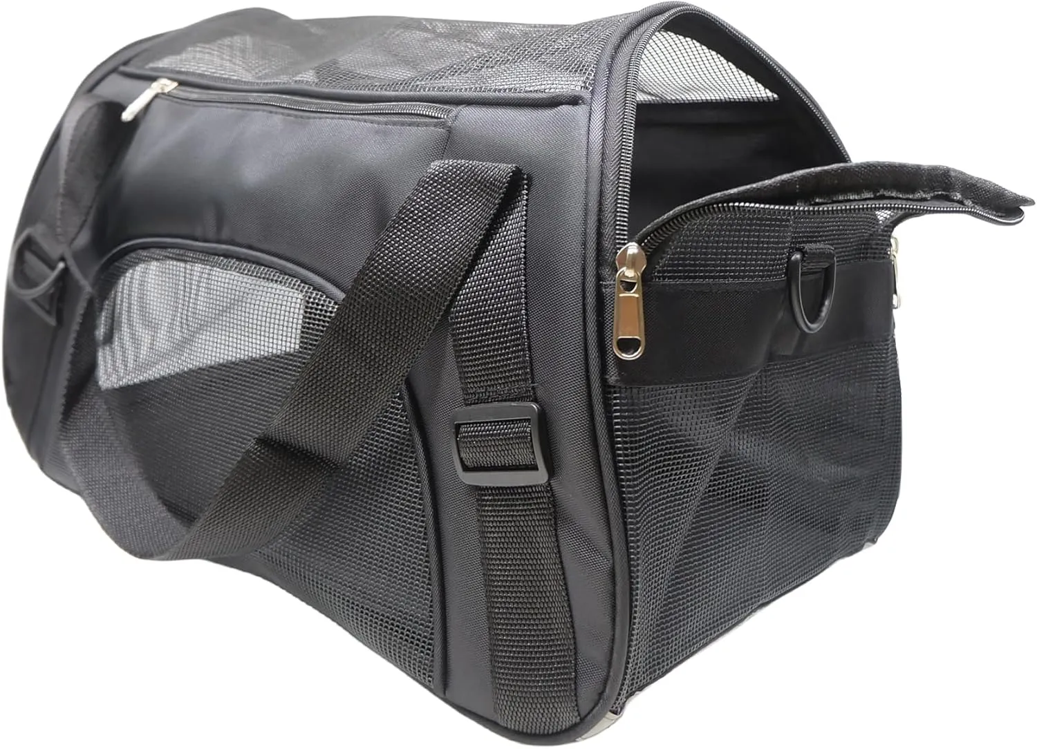 Pet Carrier - Airline Approved for Medium/Small Cats & Small Puppies, Kitten & Dog Travel Carrier (Medium, Black)