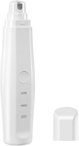 Pet Nail Grinder Electric Trimmer for Dogs Cats USB Powered Low-Noise Ergonomic Design Creamy White Safe Easy to Use Dog Nail Tool for Grooming