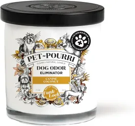 Pet-Pourri Pet Odor Freshener Candle, Canine Coconut, 7.5 Oz - Coconut (Veterinarian Recommended)