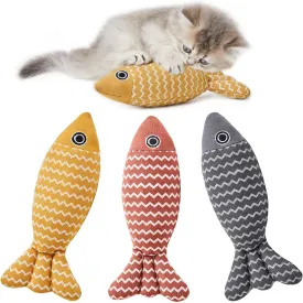 Plush Simulated Fish pet Pet Toys Catnip Teasing cat Teeth Grinding cat Supplies Fish Since Hi Toys (Grey)