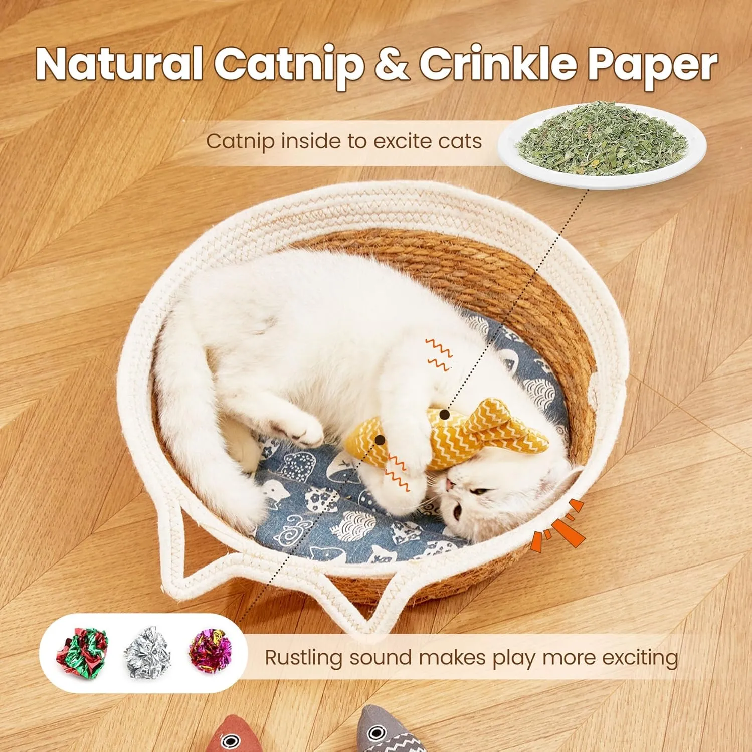 Plush Simulated Fish pet Pet Toys Catnip Teasing cat Teeth Grinding cat Supplies Fish Since Hi Toys (Grey)