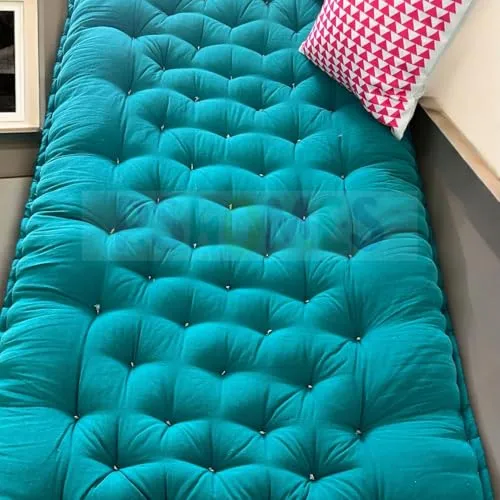 PShomes | Diamond Stitching | Cotton Mattress, 3x6 Feet (72x36 inches) |Hypoallergenic | 3yrs Warranty | Single Bed | Foldable | Orthopaedic Gadda | No Cushions |Green