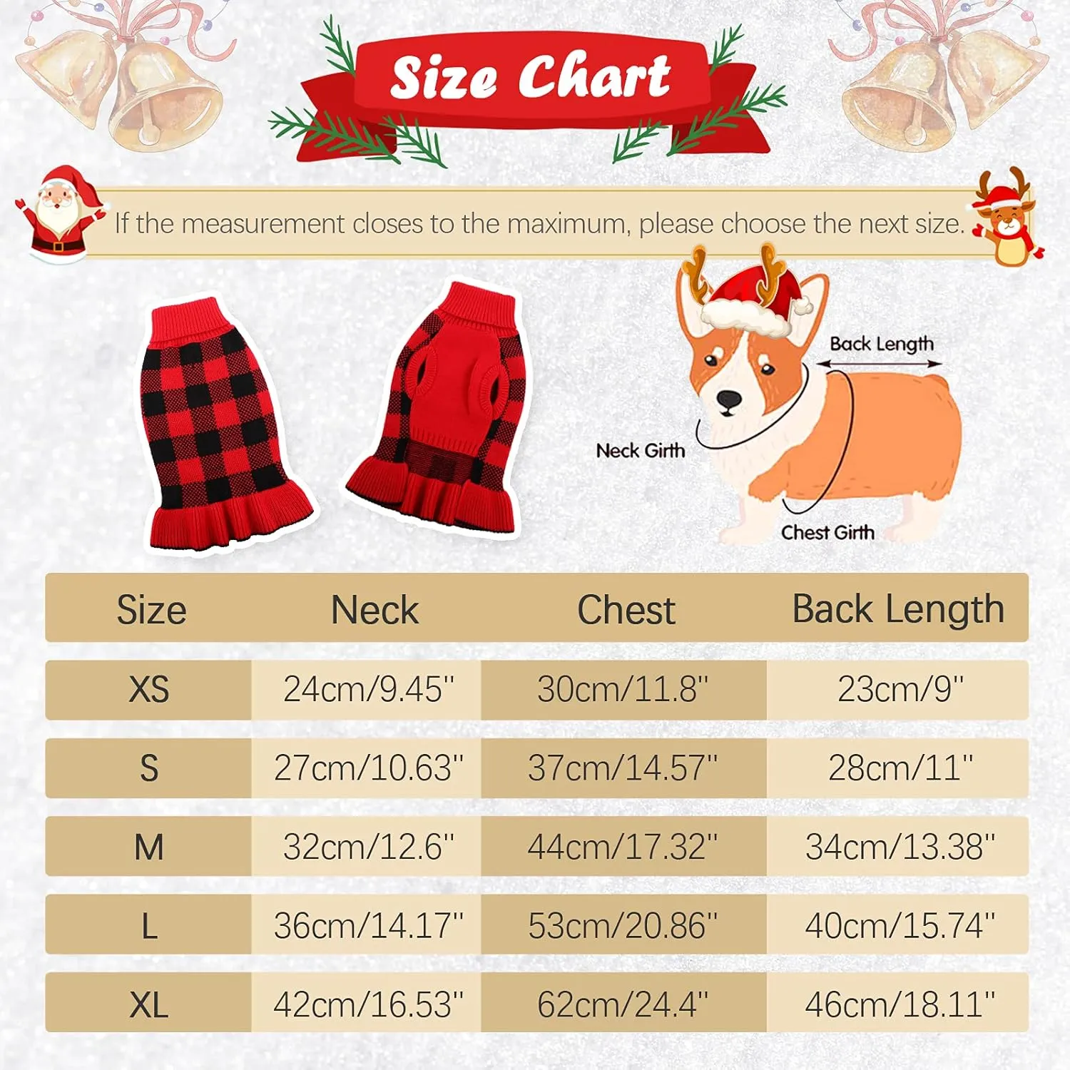 QBLEEV Small Dog Sweater Dress, Puppy Sweaters Knitwear Pullover Pet Sweaters with Leash Hole Warm Winter Dog Christmas Sweaters Fall Dog Sweaters Apparel Turtleneck Dog Sweaters for Dogs Girls Boys S