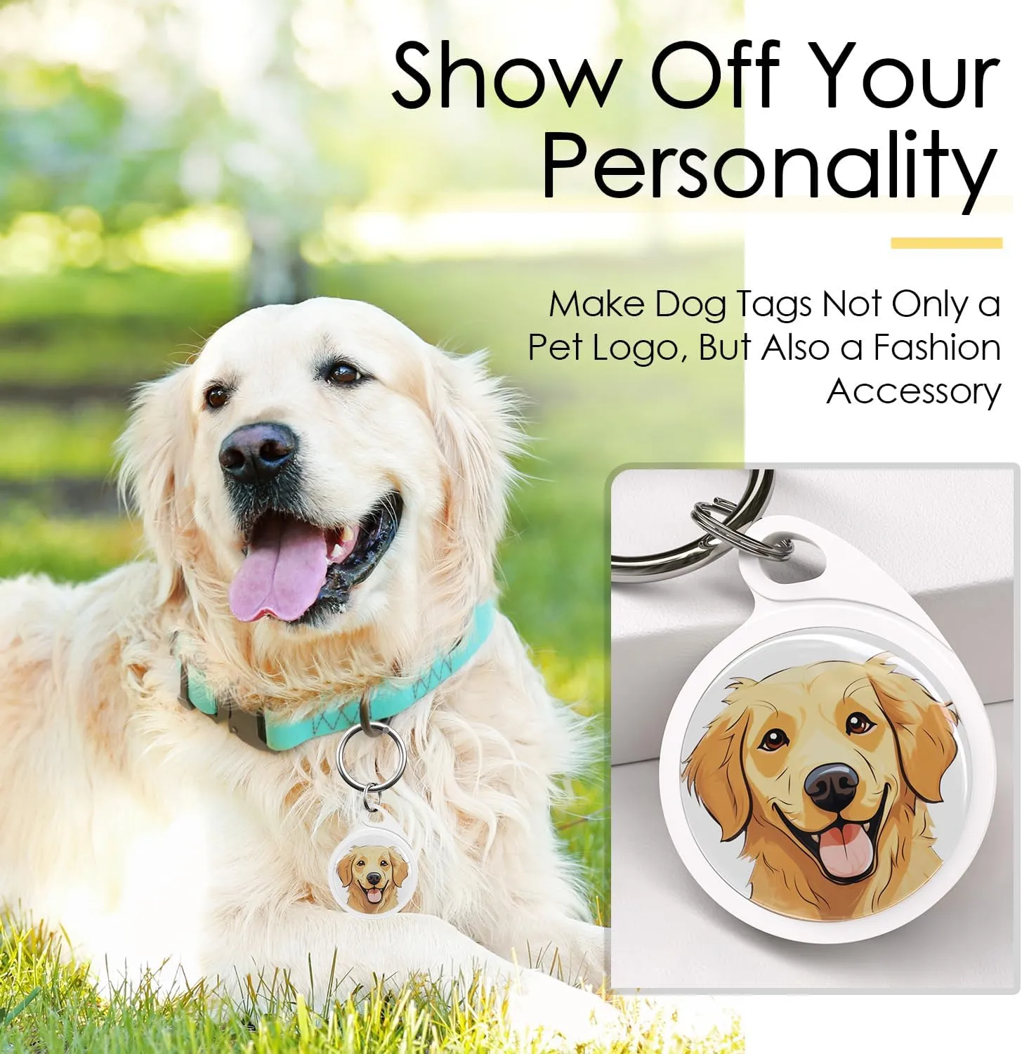 QR Code Dog Tag, Dog Tags Personalized Silent Pet ID Tag Customizable Free Pet Online Profile, English Bulldog